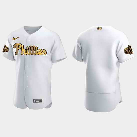 Men Philadelphia Phillies 2022 Mlb All Star Game White Gold Men Jersey->2022 all star->MLB Jersey