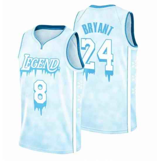 Men's Los Angeles Lakers Front #8 Back #24 Kobe Bryant Legend Icy Stitched Jersey->new york knicks->NBA Jersey