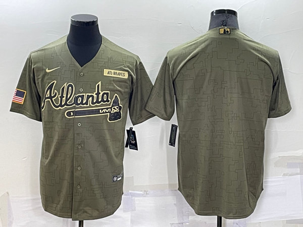 Men's Atlanta Braves Blank Camo Salute To Service Cool Base Stitched Jersey->houston astros->MLB Jersey