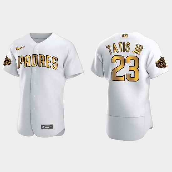 Men San Diego Padres Fernando Tatis Jr. 2022 Mlb All Star Game White Gold Men Jersey->2022 all star->MLB Jersey