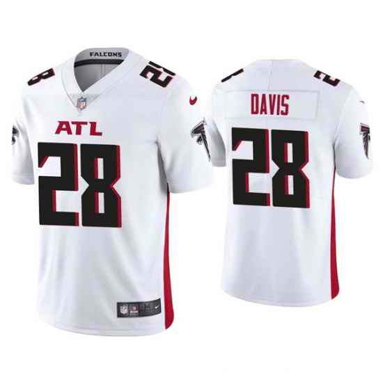 Men Atlanta Falcons #28 Mike Davis White Vapor Untouchable Limited Stitched Jersey->indianapolis colts->NFL Jersey