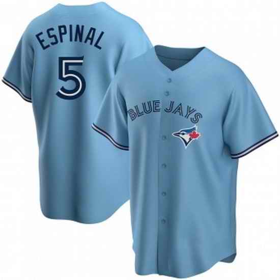 Men's Toronto Blue Jays #5 Santiago Espinal Blue Alternate Jersey->brooklyn nets->NBA Jersey