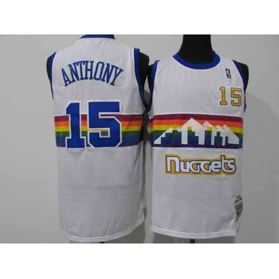 Men Denver Nuggets #15 Nikola Jokic Yellow 2003 04 Throwback Stitched Jersey->denver nuggets->NBA Jersey