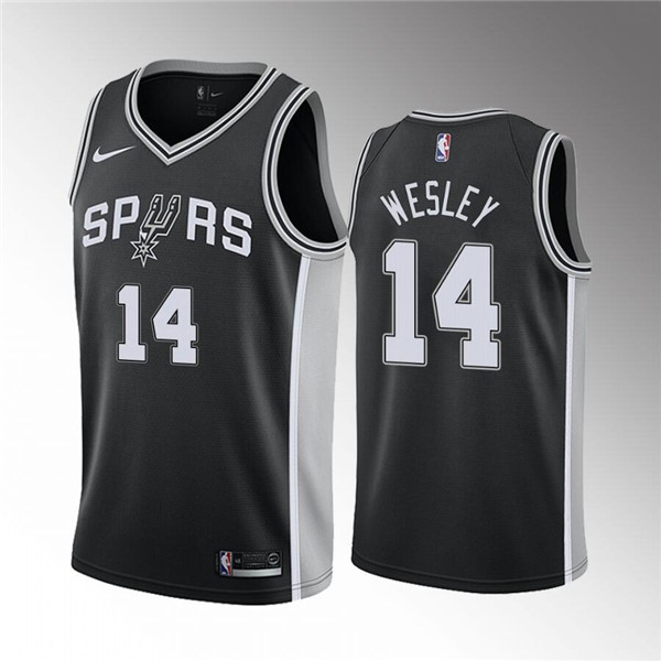 Men' San Antonio Spurs #14 Blake Wesley Black Association Edition Stitched Jersey->san antonio spurs->NBA Jersey