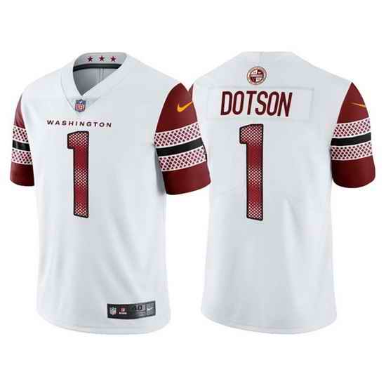 Men Washington Commanders #1 Jahan Dotson White Vapor Untouchable Stitched Football Jersey->washington commanders->NFL Jersey
