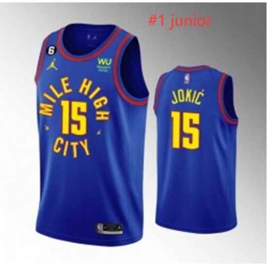 Men Blue Junior #1 Jersey->denver nuggets->NBA Jersey