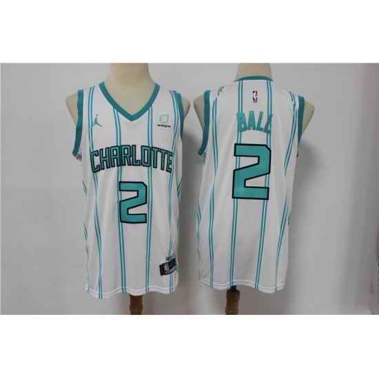 Youth Charlotte Hornets #2 LaMelo Ball White 2021 Swingman Jersey->chicago bulls->NBA Jersey