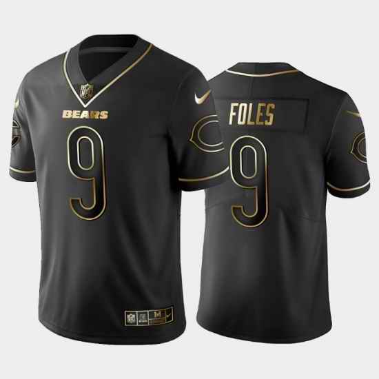 Men's Chicago Bears #9 Nick Foles Golden Edition Black Nike Jersey->ohio state buckeyes->NCAA Jersey
