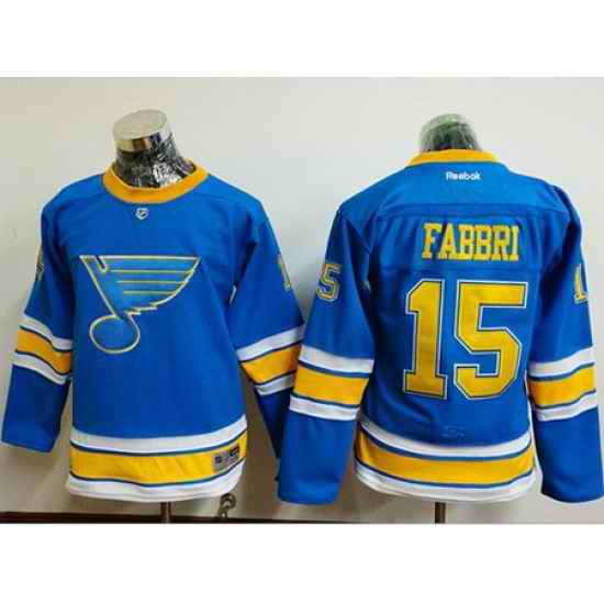 Blues #15 Robby Fabbri Light Blue 2017 Winter Classic Stitched Youth NHL Jersey->youth nhl jersey->Youth Jersey