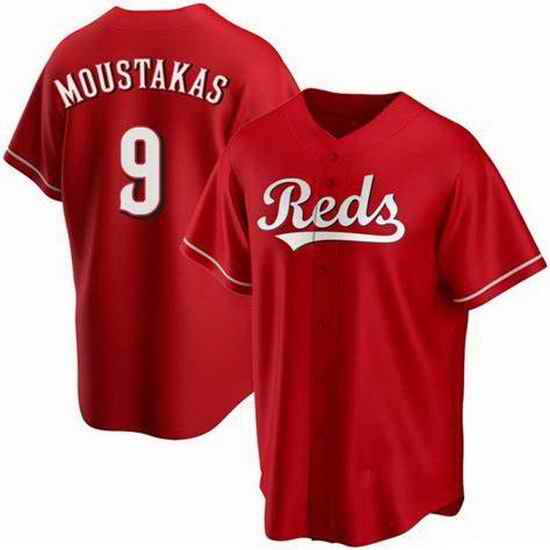 Men Nike Cincinnati Reds #9 Mike Moustakas Red Home Stitched Baseball Jersey->baltimore orioles->MLB Jersey