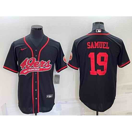 Men San Francisco 49ers #19 Deebo Samuel Black Cool Base Stitched Baseball Jersey->san francisco 49ers->NFL Jersey