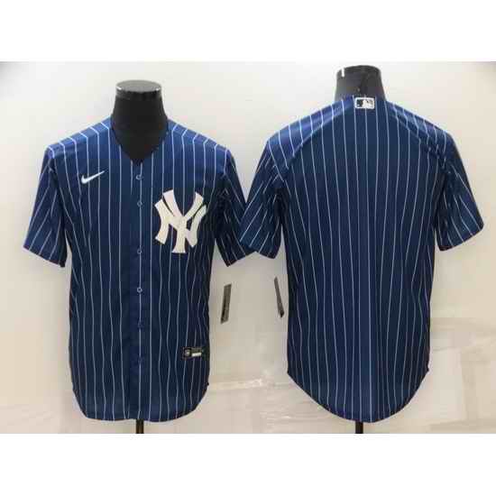 Men New York Yankees Blank Navy Cool Base Stitched jersey->new york yankees->MLB Jersey