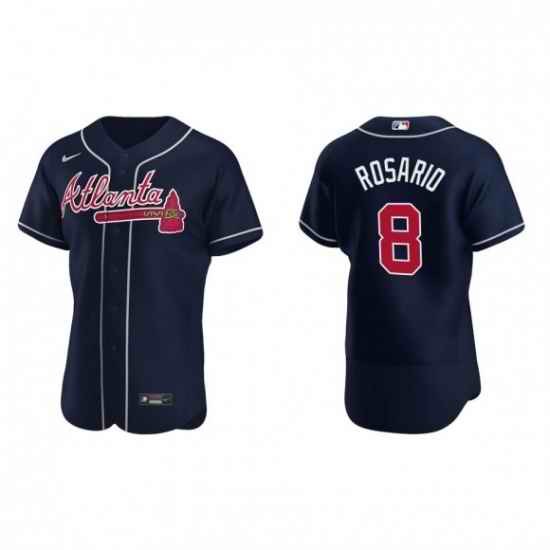 Men Nike Atlanta Braves #8 Eddie Rosario Navy Blue Alternate Stitched Baseball Jersey->atlanta braves->MLB Jersey