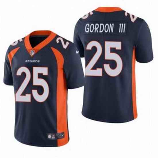 Men Navy Denver Broncos #25 Melvin Gordon III Vapor Untouchable Limited Stitched Jersey->miami dolphins->NFL Jersey