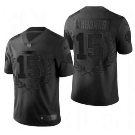 Men Kansas City Chiefs #15 Patrick Mahomes All Black Nike Limited NFL Jersey->baltimore ravens->NFL Jersey