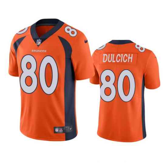 Men's Denver Broncos #80 Greg Dulcich Oraange Vapor Untouchable Stitched Jersey->arizona cardinals->NFL Jersey