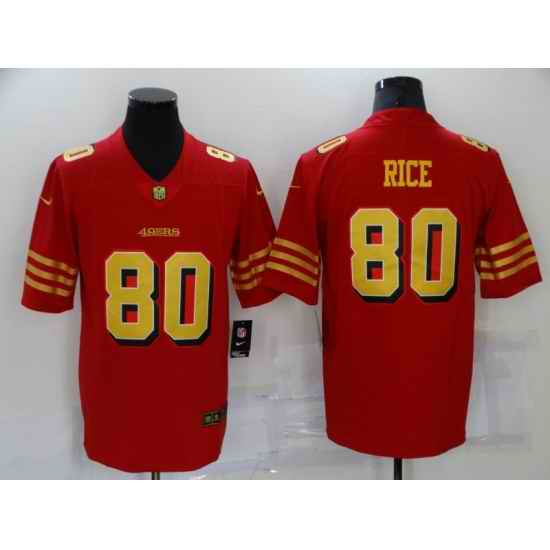 Men's San Francisco 49ers #80 Jerry Rice Red Gold Untouchable Limited Jersey->new orleans saints->NFL Jersey