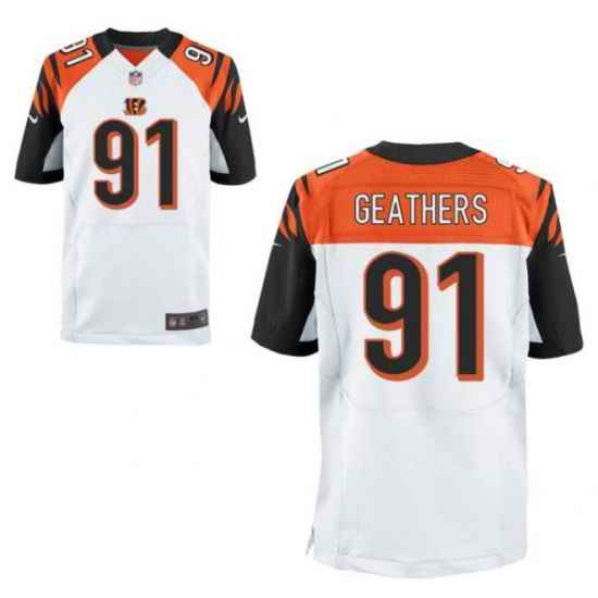 Men Nike Cincinnati Bengals #91 Robert Geathers White Untouchable Vapor Limited jersey->los angeles rams->NFL Jersey