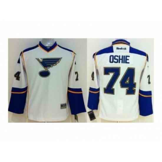 Youth NHL Jerseys St. Louis Blues #74 Oshie white->youth nhl jersey->Youth Jersey