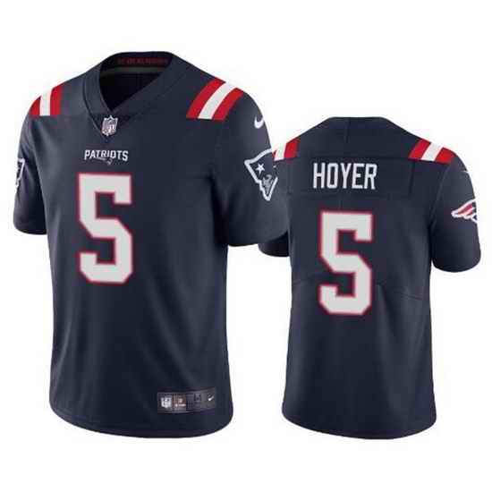 Men New England Patriots #5 Brian Hoyer 2021 Navy Vapor Untouchable Limited Stitched Jersey->denver broncos->NFL Jersey