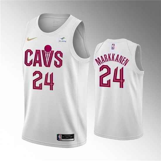 Men Cleveland Cavaliers #24 Lauri Markkanen Association Edition Stitched Basketball Jersey->cleveland cavaliers->NBA Jersey