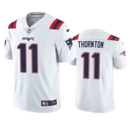 Men's New England Patriots #11 Tyquan Thornton White Vapor Untouchable Limited Stitched Jersey->baltimore ravens->NFL Jersey