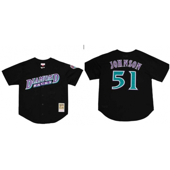 Men Diamond Backs #51 Johnson Black Jersey->women mlb jersey->Women Jersey