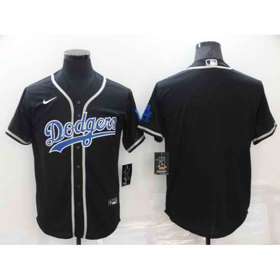 Men Los Angeles Dodgers Blank Black Cool Base Stitched Baseball jersey->los angeles dodgers->MLB Jersey