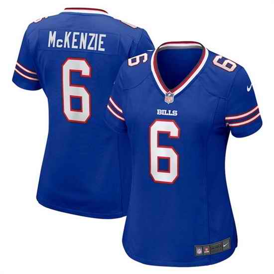 Women Buffalo Bills #6 Isaiah McKenzie Royal Stitched Game Jersey->women nfl jersey->Women Jersey