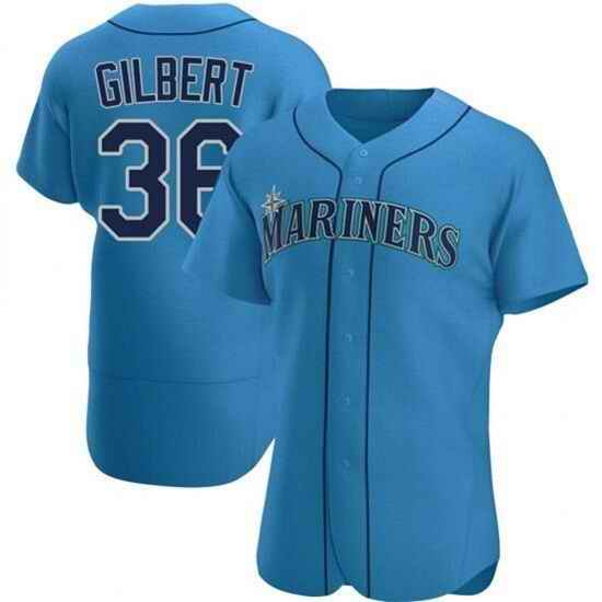 Men Seattle Mariners #36 Logan Gilbert Royal Flex Base Stitched Jersey->new york yankees->MLB Jersey