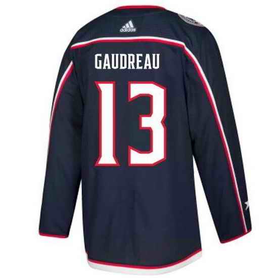 Men Adidas Columbus Blue Jackets #13 Johnny Gaudreau Premier Navy Blue Home NHL Jersey->youth nhl jersey->Youth Jersey