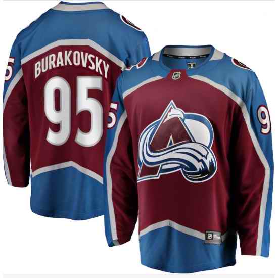 Mens Adidas Colorado Avalanche #95 Andre Burakovsky Burgundy Home Authentic Stitched NHL Jersey->women nhl jersey->Women Jersey