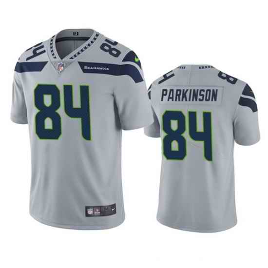 Men Seattle Seahawks #84 Colby Parkinson Grey Vapor Untouchable Limited Stitched Jersey->new england patriots->NFL Jersey