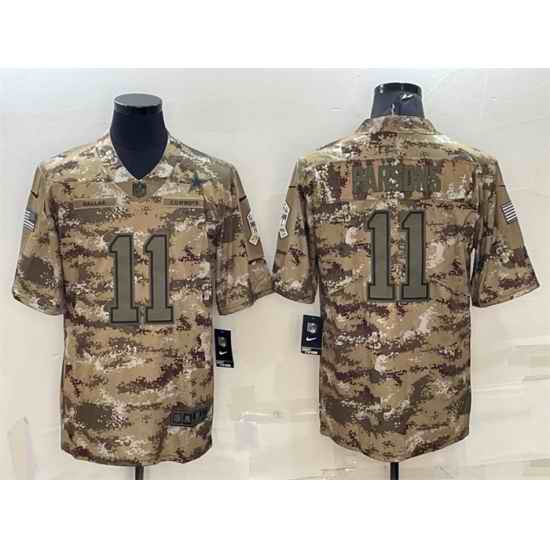 Men Dallas Cowboys #11 Micah Parsons Camo Salute To Service Stitched Jersey->dallas cowboys->NFL Jersey