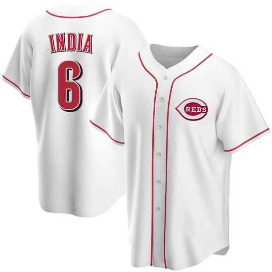 Men Cincinnati Reds #6 Jonathan India White Cool Base Stitched Jersey->cincinnati reds->MLB Jersey