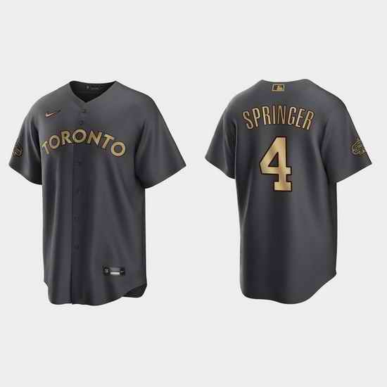 Men George Springer Toronto Blue Jays 2022 Mlb All Star Game Charcoal Jersey->2022 all star->MLB Jersey