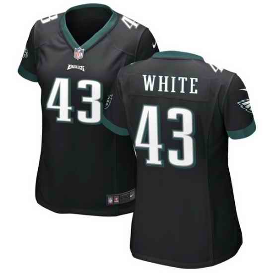 Women Philadelphia Eagles #43 Kyzir White Black Vapor Untouchable Limited Stitched Jersey->philadelphia eagles->NFL Jersey