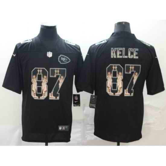 Men Kansas City Chiefs #87 Travis Kelce Black Fashion Nike Limited Jersey->baltimore ravens->NFL Jersey