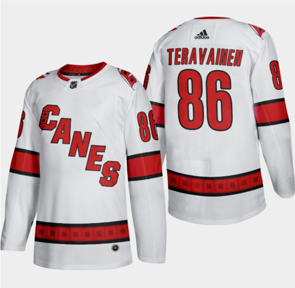 Men's Carolina Hurricanes #86 Teuvo Teravainen White Stitched Jersey->tampa bay lightning->NHL Jersey
