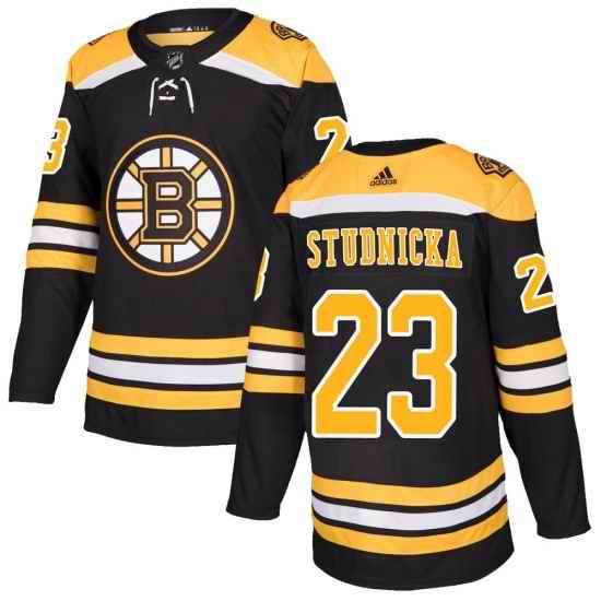 Youth Boston Bruins Jack Studnicka Adidas Authentic Home Jersey Black->boston bruins->NHL Jersey