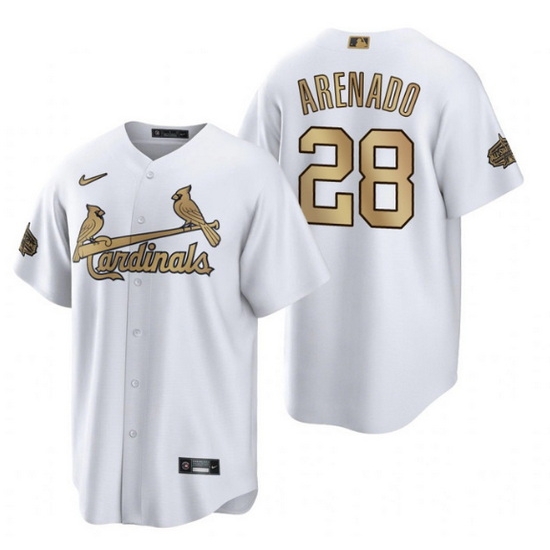 Men St Louis St.Louis Cardinals #28 Nolan Arenado 2022 All Star White Cool Base Stitched Baseball Jersey->2022 all star->MLB Jersey