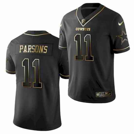 Men Dallas Cowboys #11 Micah Parsons Jersey Black Golden Limited Jersey->philadelphia eagles->NFL Jersey