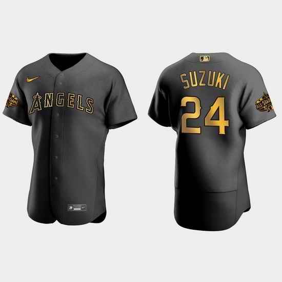 Men Los Angeles Angels Kurt Suzuki 2022 Mlb All Star Game Authentic Black Men Jersey->2022 all star->MLB Jersey