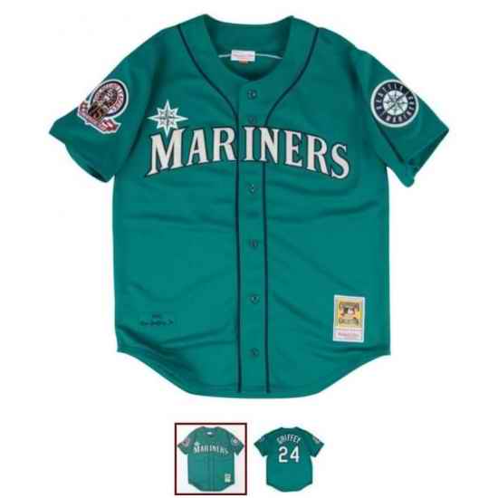 Youth Seattle Mariners Ken Griffey Jr #24 MItchell Ness Stitched Jersey->orlando magic->NBA Jersey