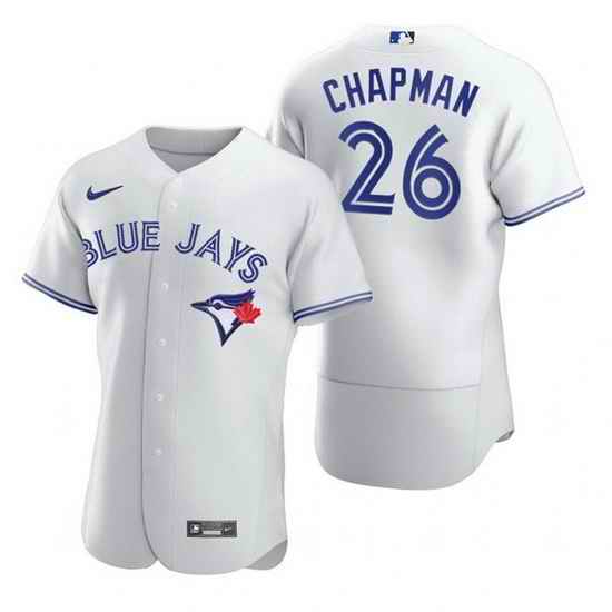 Men Toronto Blue Jays #26 Matt Chapman White Flex Base Stitched Baseball jersey->atlanta braves->MLB Jersey