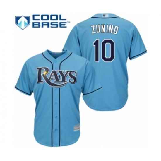 Youth Tampa Bay Rays #10 Mike Zunino Authentic Light Blue Alternate #2 Cool Base Baseball Player Jersey->baltimore orioles->MLB Jersey