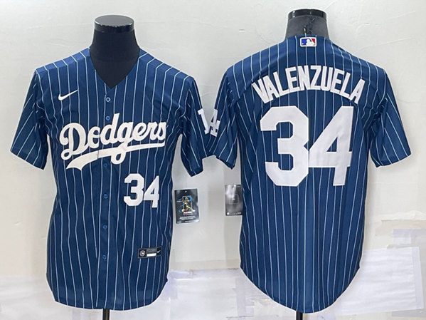 Men's Los Angeles Dodgers #34 Toro Valenzuela Navy Cool Base Stitched Baseball Jersey->los angeles dodgers->MLB Jersey