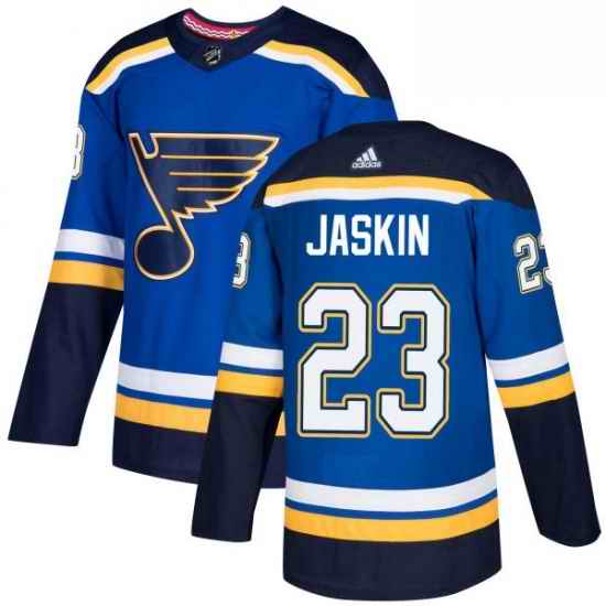 Mens Adidas St Louis Blues #23 Dmitrij Jaskin Authentic Royal Blue Home NHL Jersey->st.louis blues->NHL Jersey