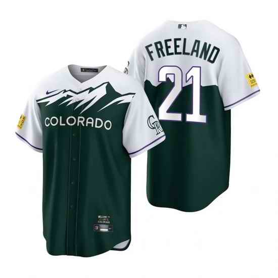 Men Nike Nike Colorado Rockies #21 Kyle Freeland City Connect Stitched Cool Base Baseball Jersey->colorado rockies->MLB Jersey