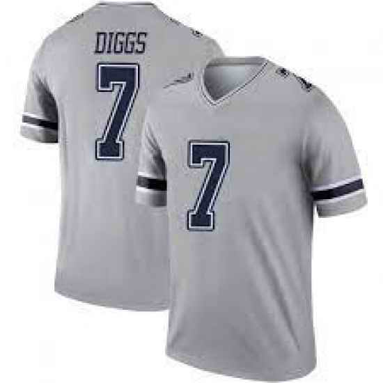 Men Dallas Cowboys Trevon Diggs #7 Jersey Gray Inverted Legend->baltimore ravens->NFL Jersey